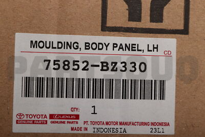 75852BZ330 Genuine Toyota MOULDING BODY ROCKE 75852-BZ330 | eBay