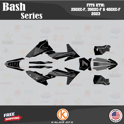 Graphics Kit for KTM 4-stroke 250XC-F 350XC-F 450XC-F 2023  Bash - SMOKE