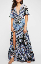 Free People NWT Size Medium The GORGEOUS Coco Printed Maxi Dress New