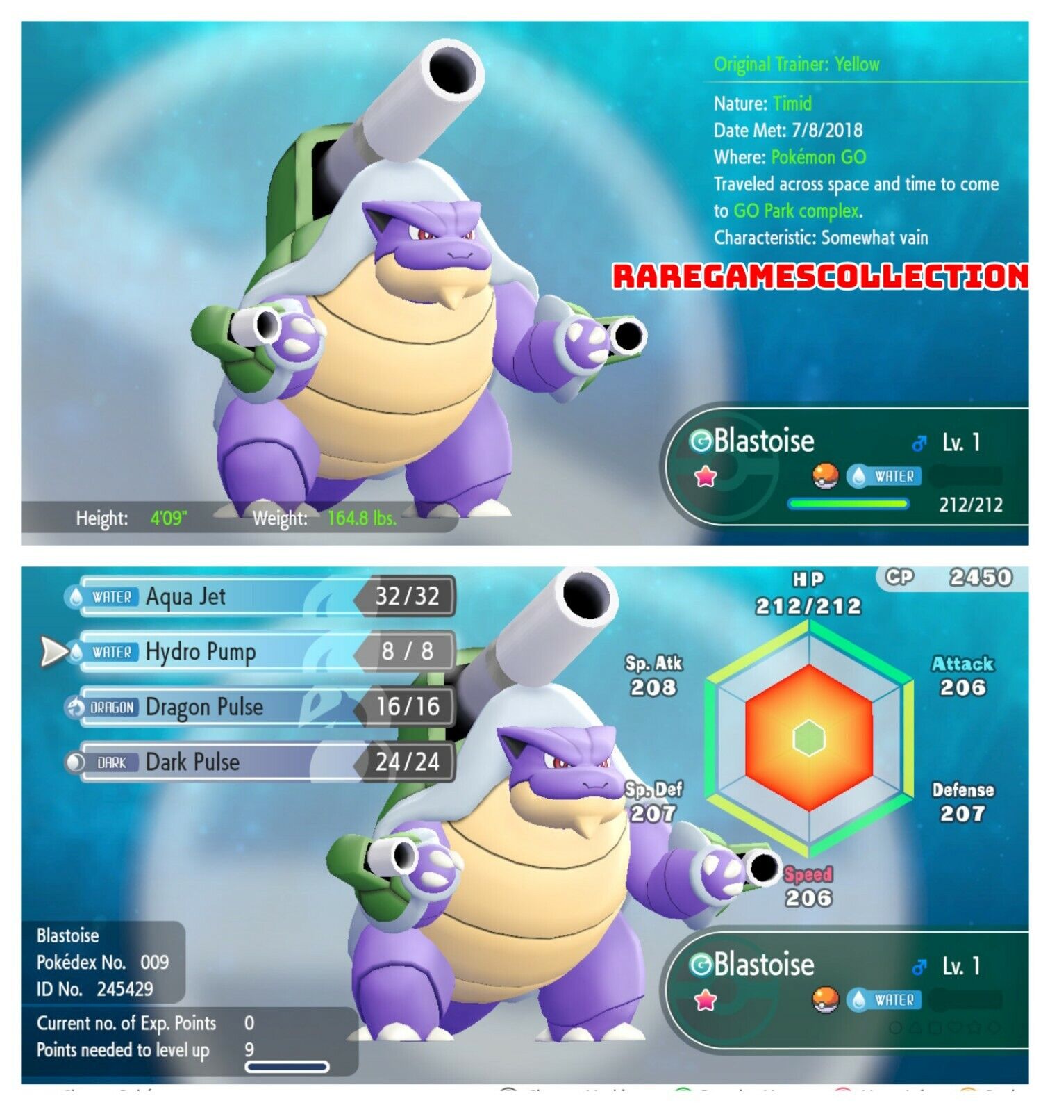 Mega Blastoise, Pokédex