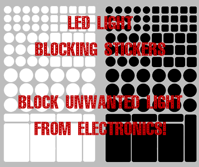 #ad LED Light Blocking Blackout Stickers for Electronic LEDs 2 Sheets MADE IN USA $7.59