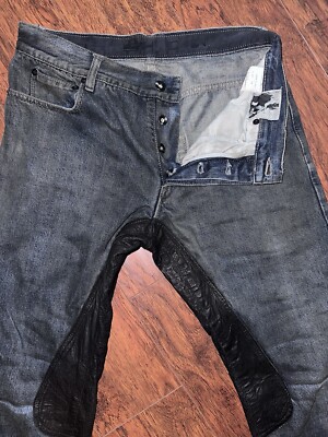 rick owens lambskin leather drkshdw jeans | eBay