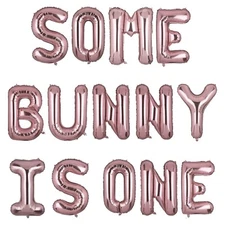 Easter Foil Balloons + Foil Curtin Custom Made Word Decorations