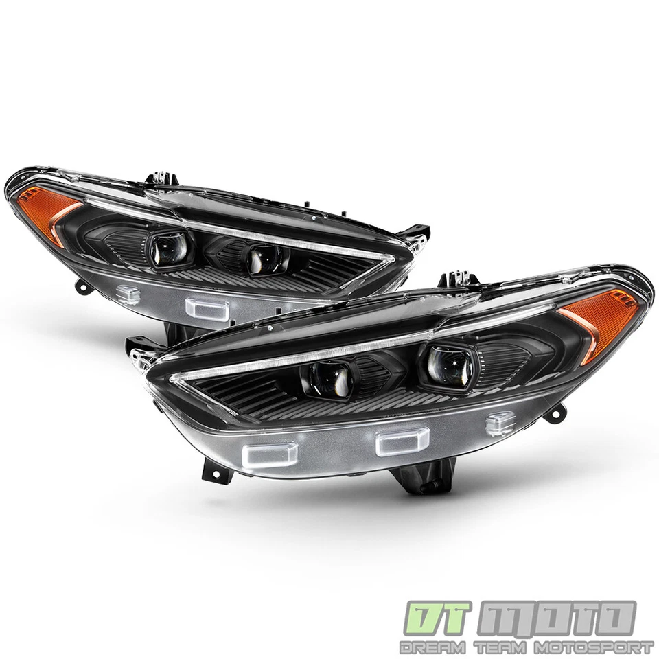 Faros proyectores dobles LED DRL negros Ford Fusion Switchback 2013-2016 Foto 2 de 4