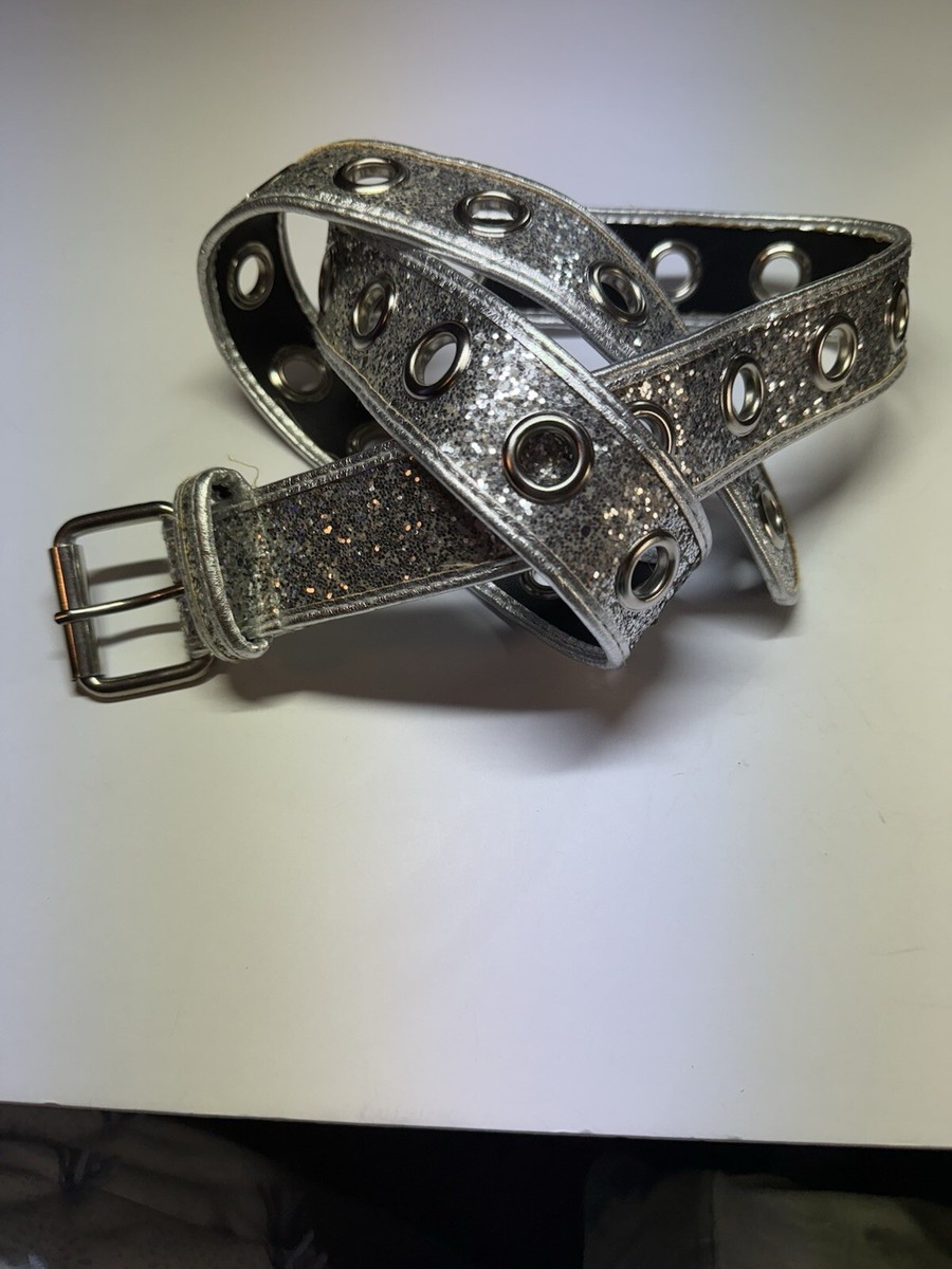 NOBO SILVER BLING WOMEN'S FASHION BELT, SZ XL (BELT=45