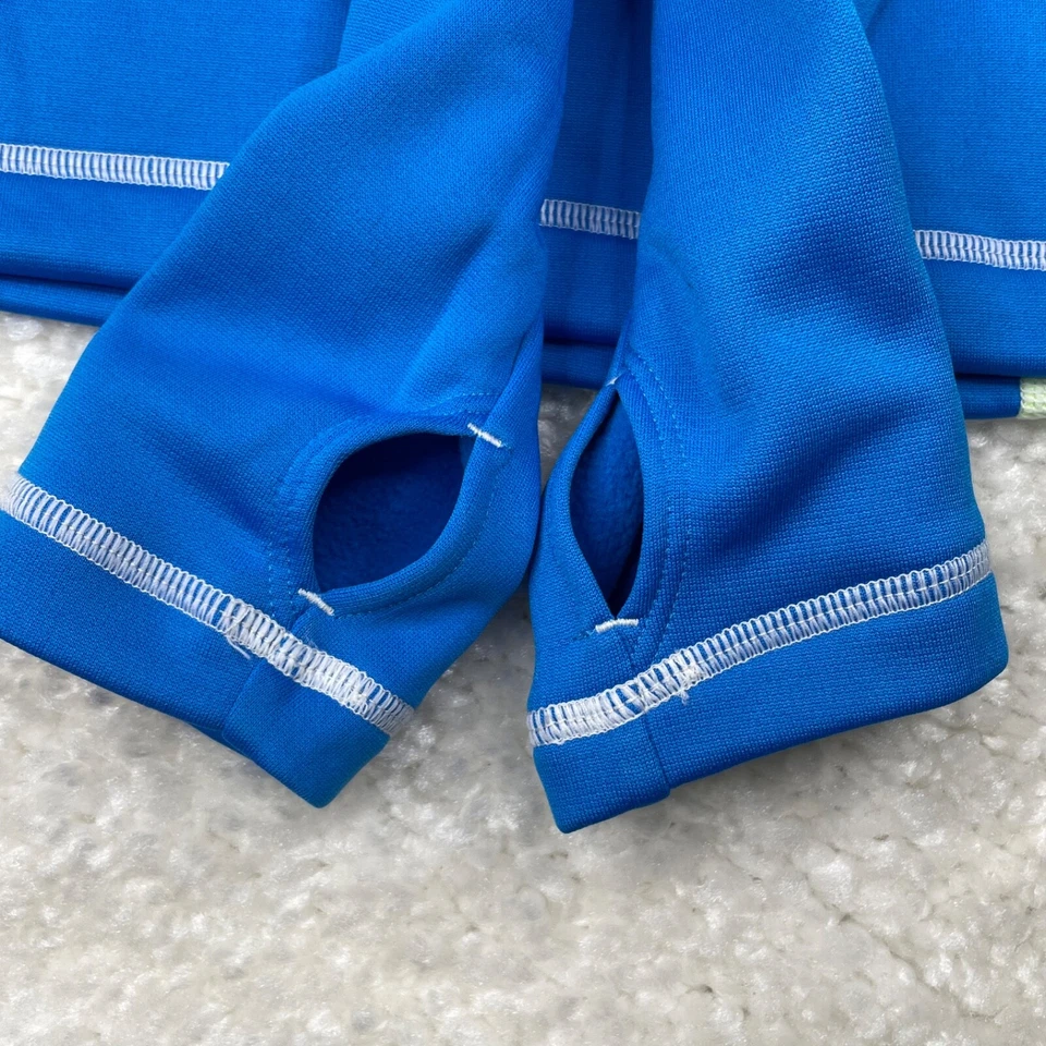 Camisa esportiva Fila feminina pequena azul 1/4 zíper pulôver jaqueta desempenho ativo - Imagem 3 de 4