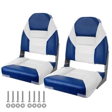 2-Pack Boat Seats High Back Folding Fishing Boat Seat Chair Sponge Padding