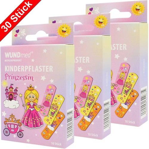 30 Kinderpflaster Prinzessin Pflaster Heftpflaster Märchen Zeichentrick Comic