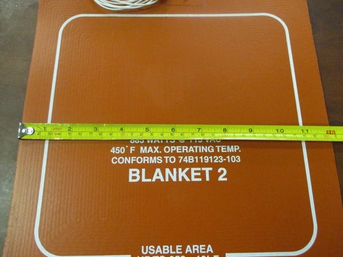 New AHB12X12-3 885 Watts @115 VAC, 450 degree F Temp Heat Blanket 2 - Picture 4 of 4