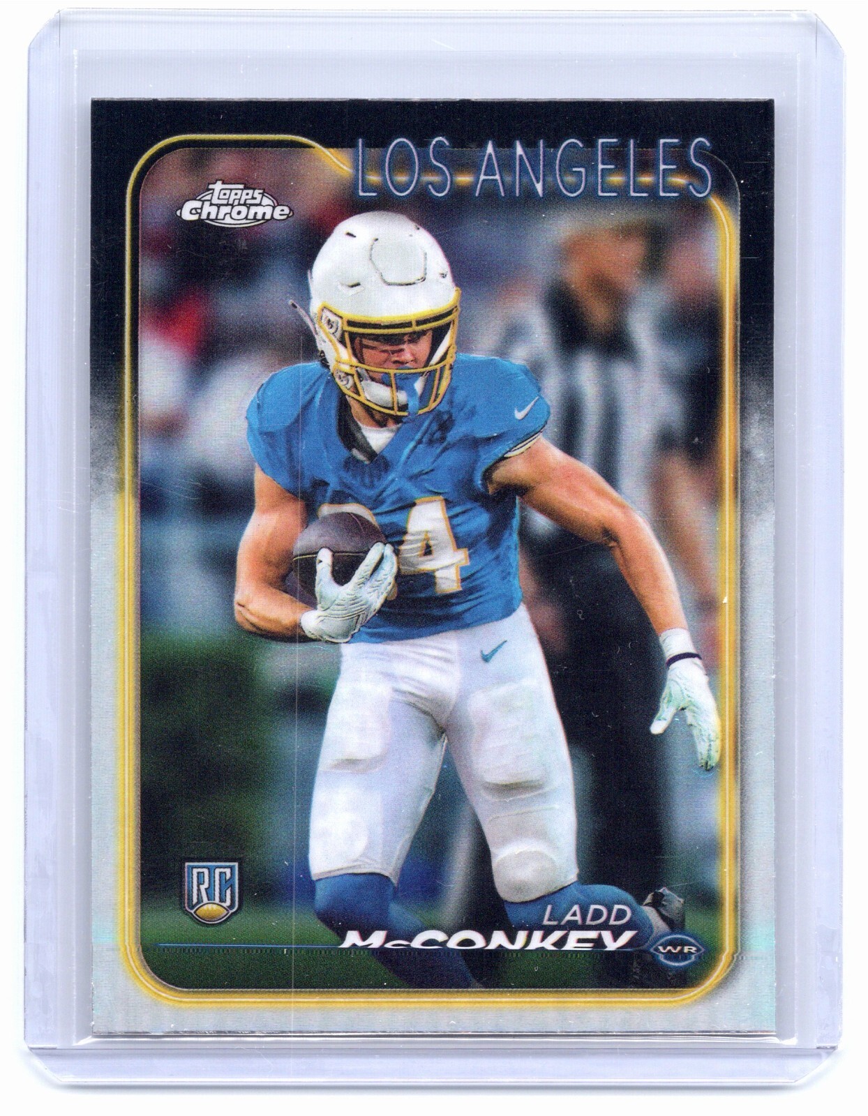 2024 Topps Chrome Football #212 Refractor Ladd McConkey RC Los Angeles Chargers