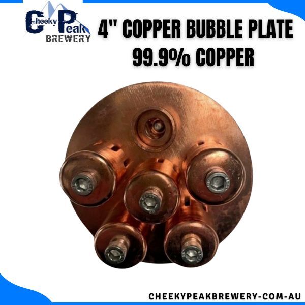 4" Copper Bubble Plate for 4" Sight Glass - 99.9% Copper / Still Spirits