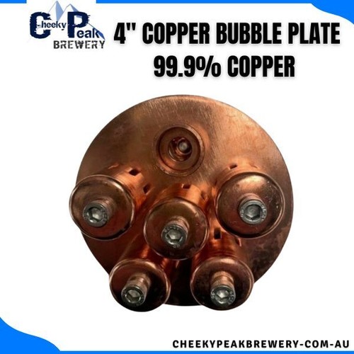 4" Copper Bubble Plate for 4" Sight Glass - 99.9% Copper / Still Spirits