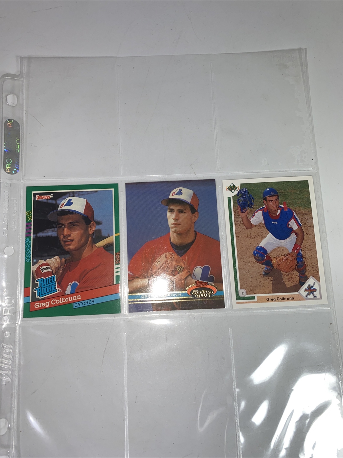 Greg Colbrunn BaseBall Cards Lot Of 3