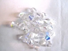 50 SWAROVSKI CRYSTAL AB 5mm Loose Beads Bicones 5328, Wedding/ Bridal, Free Ship