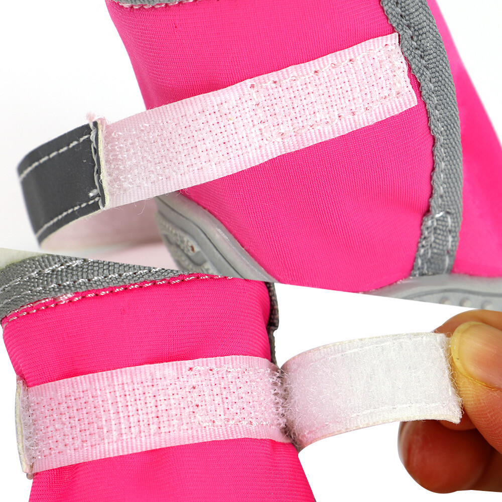 4pcs Small Dog Shoes Waterproof Pet Puppy Anti Slip Boots Warm Padded