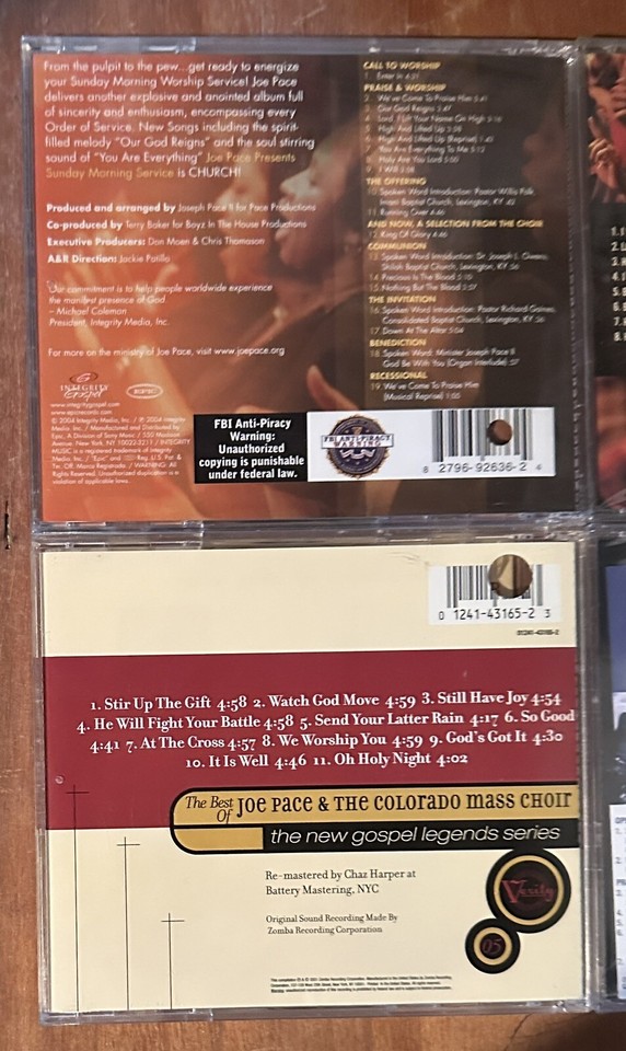 Joe Pace 4 CD Lot: Best Of, Shake The Foundation, Sunday Morning ...