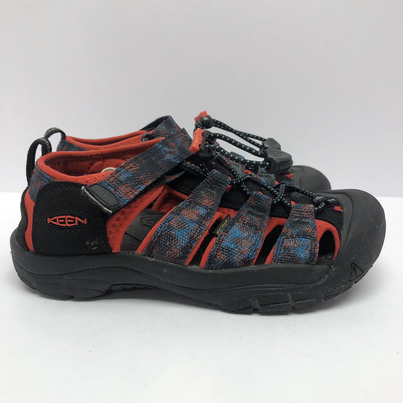 Scarpe sandali Keen Newport Bungee nero rosso bambini 1 all'aperto escursionismo acqua
