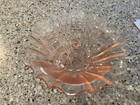 Vintage Pink Depression Glass 3 footed candy dish slight chipping on feet — photo 1