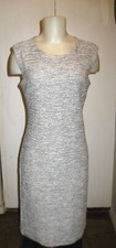 BANANA REPUBLIC BLACK & WHITE TWEED SLEEVELESS SHEATH SPRING/SUMMER DRESS   Sz 6