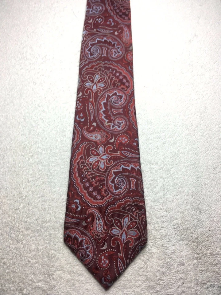 TASSO ELBA CORBATA HOMBRE BORGOÑA ROJO Y AZUL 3,75 X 61 Foto 2 de 4