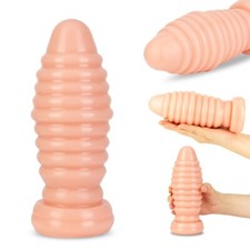 Huge Extra Large XXL Anal Plug Dildo Ribbed Butt Stretcher Anal Play Sex Toy