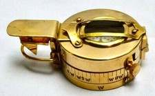 Antique Brass Military Compass Collectible Nautical Gift Working Product Gift