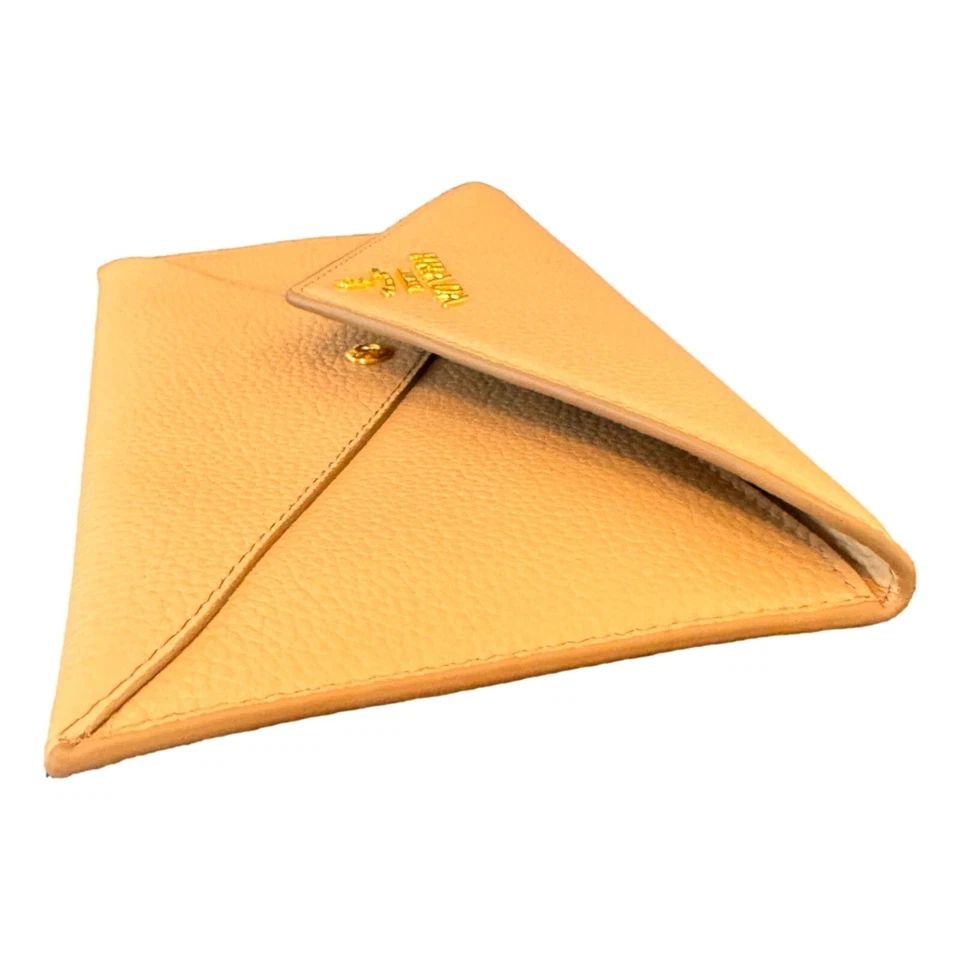 Prada Beige Vitello Grain Leather Long Envelope Wallet NWT - Image 2 of 4