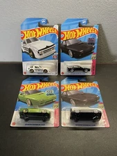 Hot Wheels Lot Of 4, Mazda RX-7 , Green, Black, White Look At Pics For Condition