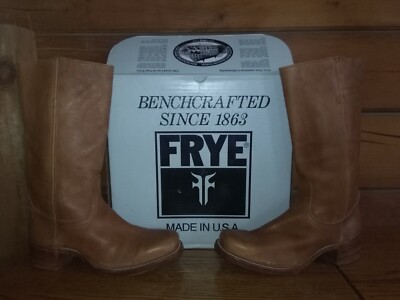 Vintage Frye Campus Boots Men’s 10.5 Cognac Brown Made in USA Frye Campus Boots 10 D USA Made Chunky Vintage Recraft  main image 3