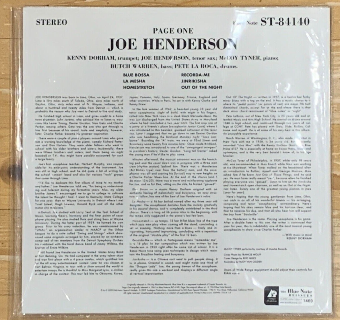JOE HENDERSON Page One Blue Note 2x180g 45RPM LP 84140 Limited No