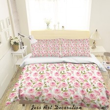 3D Pink Floral Art Pattern Quilt Cover Set Duvet Cover Bedding Pillowcases
