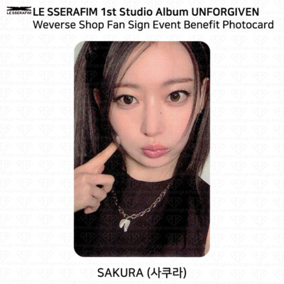 Le Sserafim 1st Studio Album Unforgiven Weverse KT4 MK Fan Sign
