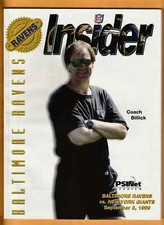 1999 New York Giants Baltimore Ravens Program w/Ticket Brian Billick