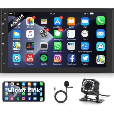 Android 7 Zoll Autoradio   FM-RDS, WiFi, & Mirrorlink für nahtlose Konnektivität