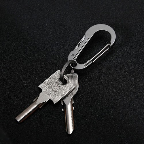 TC4 Titanium Key chain Carabiner w/ Cutter Knife EDC Outdoor Travel Camping Tool - Picture 11 of 12