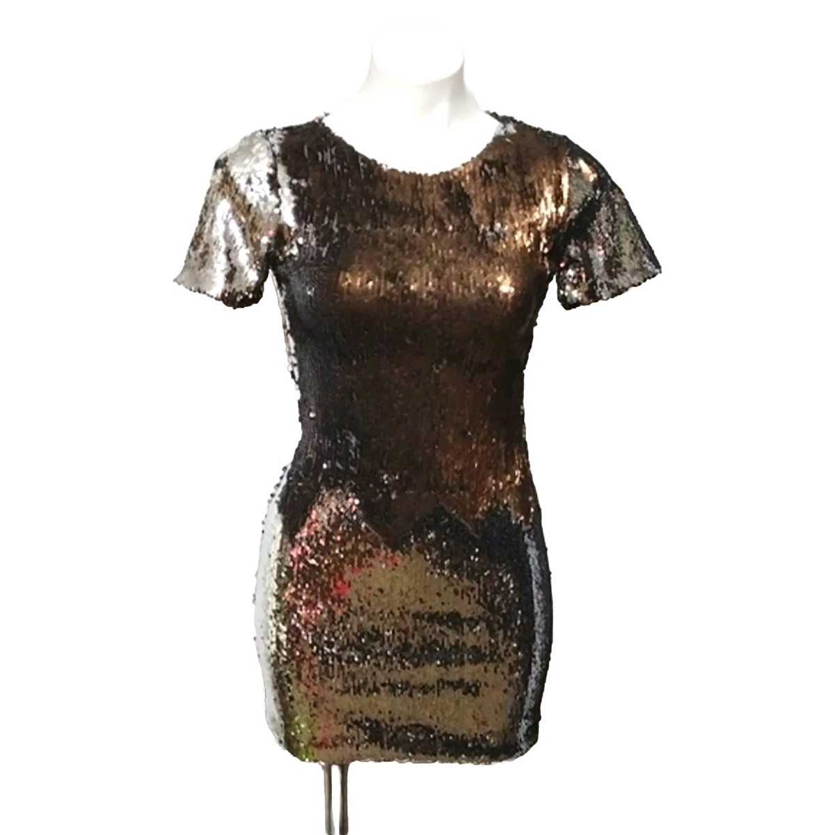 sequin bodycon dress topshop TOPSHOP Scoop Neck Mini Sequin Dress