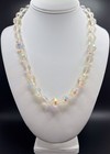 Vintage Aurora Borealis Coated Clear Crystal Bead Strand Fancy Box Clasp 21.5” — photo 6