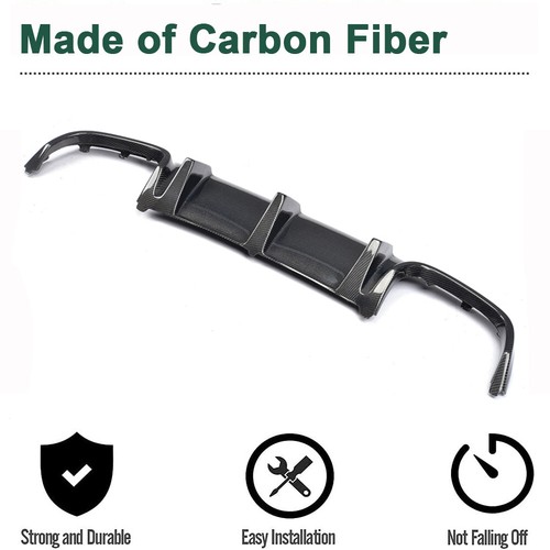 For Mercedes W204 C250 C300 C63 2008-2011 Carbon Fiber Rear Bumper Diffuser Lip - Picture 5 of 12