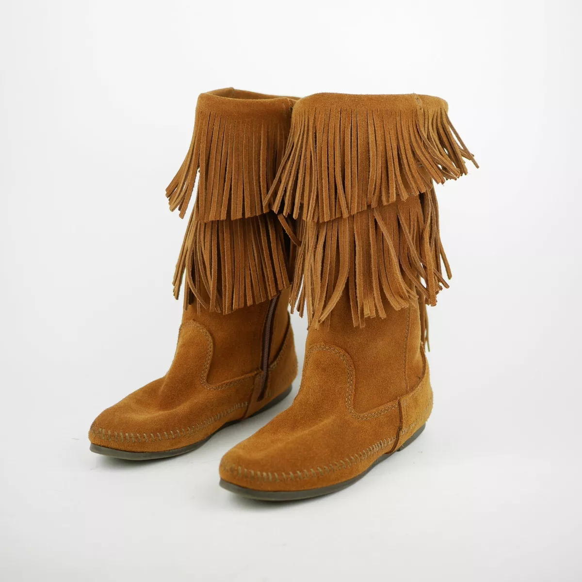 Minnetonka fringe boots store wide calf