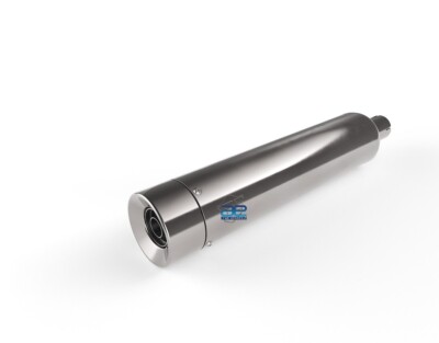 For Royal Enfield Meteor 350 Silver Straightcut Silencer S. Steel KXA00109 S2u