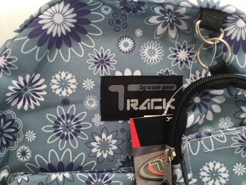 Zaino Track by Triple Gear bambina blu fiorito con portamonete abbinato - Foto 3 di 12