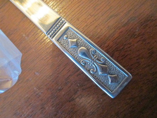 NOS! SET 8 TEA SPOONS! Vintage INTERPUR stainless: CORTINA pattern: EXCELLENT! - Picture 3 of 5