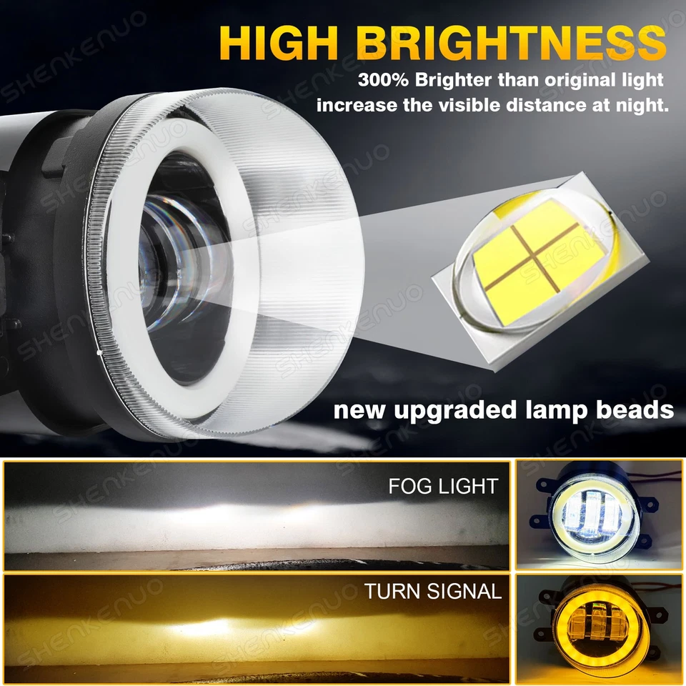 2X luces antiniebla LED para parachoques delantero derecho+derecho apto para Toyota Corolla IM 2017-2018 Foto 2 de 4