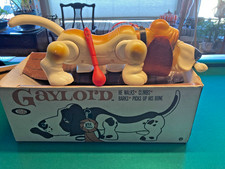 1962 IDEAL GAYLORD - EXCELLENT -WORKING -W/BOX/BONE/LEASH/ORIGINAL INSERT