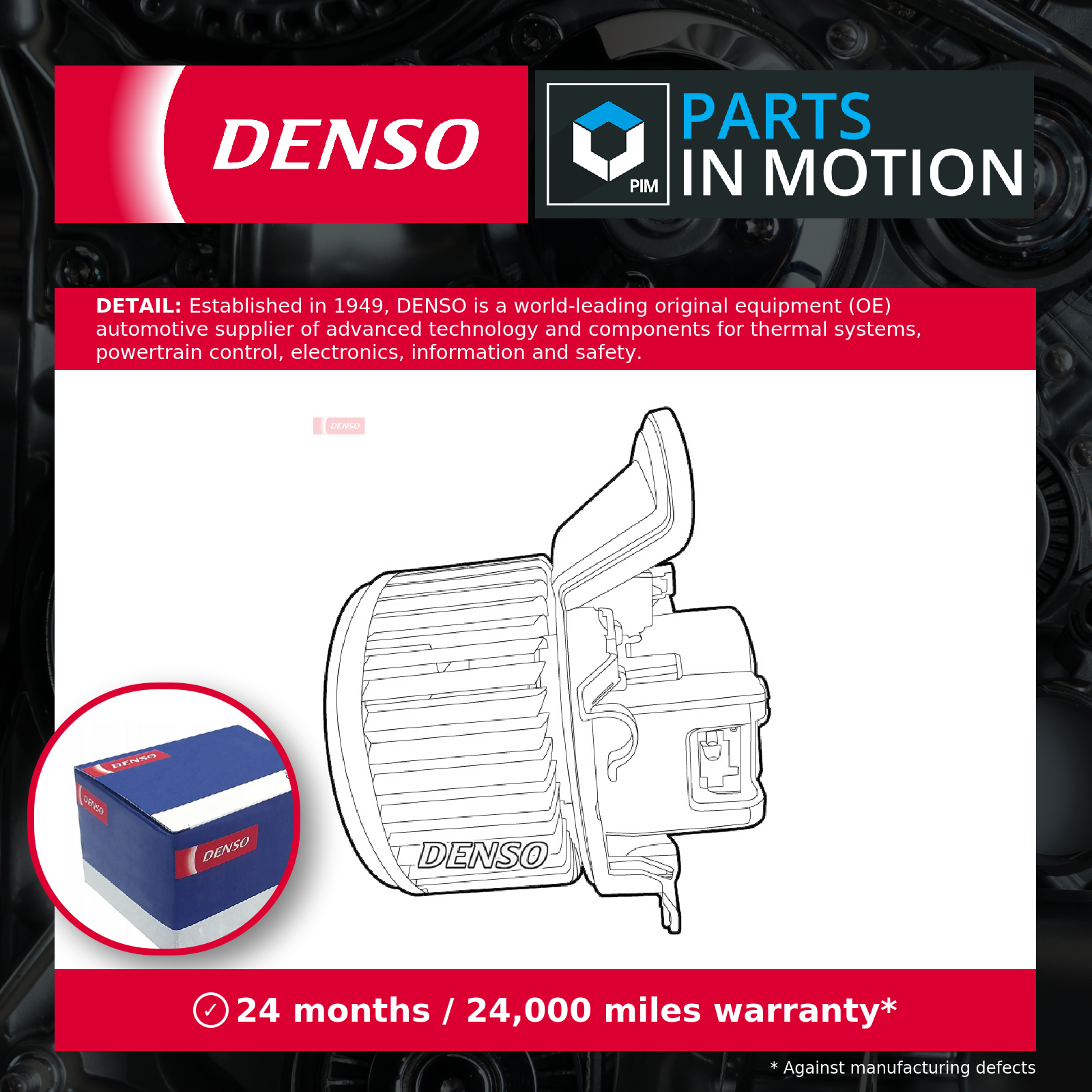 Interior Blower Motor fits ALFA ROMEO MITO 955 1.4 08 to 18 Heater Denso Quality