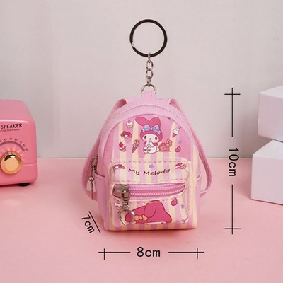 Kuromi Melody Coin Purse Headphone Bag Zipper Women Mini Backpack Pendant