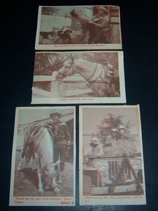 1950's Post Sugar Crisp Roy Rogers 3D Card Lot of 4 No Viewer Glasses