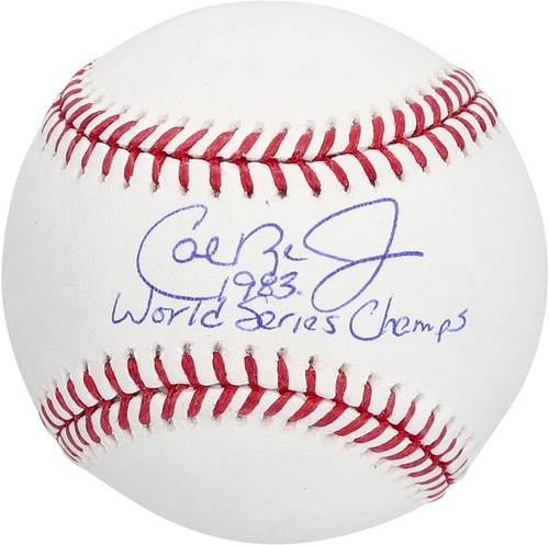 Cal Ripken Jr. Baltimore Orioles Signed Baseball w/ 83 WS Champs Insc - Fanatics