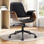 Mid Century Modern Home Office Chair,Ergonomic U-Shape Mid Back Executive Cha...