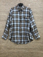 Orvis Flannel Plaid 100 Cotton Shirt Men's Size L Multicolor Long Sleeve Casual